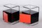 Black & Red Bedside Tables from Vichr & Spol, Czechia, 1930s, Set of 2 4