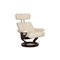 Leather Arion Armchair with Relax Function & Stool in Cream from Stressless, Set of 2 4