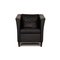 Black Leather Armchairs from Molinari, Set of 2 8