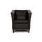 Black Leather Armchairs from Molinari, Set of 2, Image 8