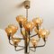 Modernist Glass and Chrome Chandelier from Sische, 1960s 16
