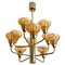 Modernist Glass and Chrome Chandelier from Sische, 1960s 2