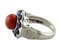 Coral White Gold Flower Shaped Fashion Ring 4