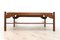 Mid-Century Danish Teak Coffee Table with Smoked Glass Top 6