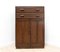 Mid-Century Oak Linen Storage Cupboard with Drawers, 1950s 1