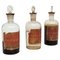 Bottiglie da farmacia in vetro, XX secolo, set di 3, Immagine 1