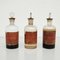 20th Century Apothecary Glass Bottles, Set of 3 2