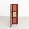 20th Century Wood & Hand Painted Fabric Folding Room Divider 13