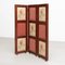 20th Century Wood & Hand Painted Fabric Folding Room Divider, Image 8