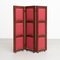 20th Century Wood & Hand Painted Fabric Folding Room Divider 12