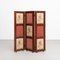 20th Century Wood & Hand Painted Fabric Folding Room Divider, Image 2