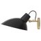 Black and Brass VV Cinquanta Wall Lamp by Vittoriano Viganò for Astep, Image 1