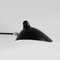 Mid-Century Modern Black Wall Lamp with 2 Rotating Straight Arms by Serge Mouille 5