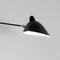 Mid-Century Modern Black Wall Lamp with 2 Rotating Straight Arms by Serge Mouille 4