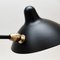 Mid-Century Modern Black Wall Lamp with 2 Rotating Straight Arms by Serge Mouille 7
