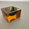 Murano Glass Sommerso Block Cube Ashtray Element by Flavio Poli, Italy, 1970s 5