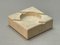 Quadratischer italienischer Mid-Century Aschenbecher aus weißem Travertin Marmor nach Mannelli, 1970er 4