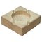 Mid-Century Italian Square White Travertine Marble Ashtray After Mannelli, 1970s 1