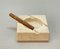 Mid-Century Italian Square White Travertine Marble Ashtray After Mannelli, 1970s, Image 14