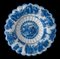 Blue and White Chinoiserie Lobed Delft Dish, 1600s 2