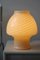 Vintage Murano gelbe Swirl Pilz Tischlampe H: 28 cm 2