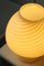 Vintage Murano gelbe Swirl Pilz Tischlampe H: 28 cm 5
