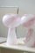 Lámpara de mesa vintage con globo de cristal de Murano rosa, Imagen 6