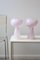 Lámpara de mesa vintage con globo de cristal de Murano rosa, Imagen 1