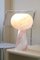 Lámpara de mesa vintage con globo de cristal de Murano rosa, Imagen 5
