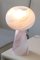 Lámpara de mesa vintage con globo de cristal de Murano rosa, Imagen 2