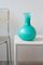 Vaso vintage in vetro di Murano verde H: 28 cm, Immagine 2