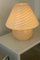 Extra große gelbe Vintage Murano Pilz Lampe H: 37,5 cm 11