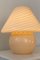 Extra große gelbe Vintage Murano Pilz Lampe H: 37,5 cm 10