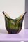 Vintage Sommerso Green Yellow Murano Shell Bowl 6