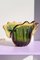 Vintage Sommerso Green Yellow Murano Shell Bowl, Image 1