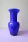 Große kobaltblaue Vintage Vase aus Muranoglas H: 36,5 cm 1