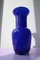 Große kobaltblaue Vintage Vase aus Muranoglas H: 36,5 cm 3