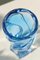 Jarrón vintage de cristal de Murano azul H: 20 cm, Imagen 2