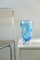 Vaso vintage in vetro di Murano blu H: 20 cm, Immagine 4