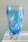 Vintage Murano blaue Vase H: 20 cm 5