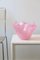 Scodella / vaso vintage in vetro di Murano rosa D: 25 cm, Immagine 2
