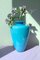 Vaso vintage in vetro di Murano blu H: 36 cm, Immagine 3