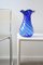 Vase Vintage en Verre de Murano Bleu H: 28 cm 3