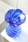 Vase Vintage en Verre de Murano Bleu H: 28 cm 4