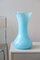 Große Vintage Murano Blue Swirl Vase 1