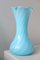 Große Vintage Murano Blue Swirl Vase 2