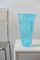 Vaso vintage in vetro di Murano blu H: 26.5 cm, Immagine 1