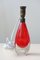 Vintage Murano Sommerso Lampe aus rotem Glas mit H: 22,5 cm 1