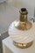 Grand Pied de Lampe Vintage Murano Blanc et Jaune H: 28 cm 6