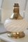 Grand Pied de Lampe Vintage Murano Blanc et Jaune H: 28 cm 7